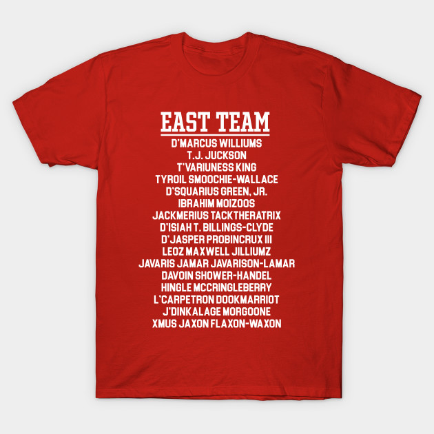 East/West College Bowl Team Lineups (East Front/West Back Print) by darklordpug